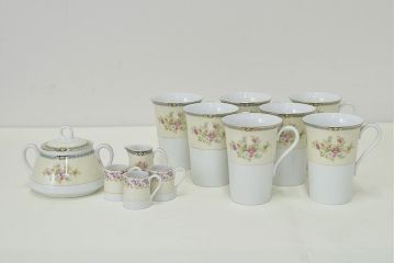 古い　ノリタケ　Noritake　ミルクポット・シュガーポット・カップなど12点(クリーマー、洋食器、日本陶器)(R-047183)