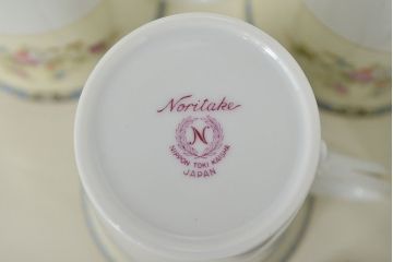 古い　ノリタケ　Noritake　ミルクポット・シュガーポット・カップなど12点(クリーマー、洋食器、日本陶器)(R-047183)