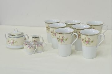 古い　ノリタケ　Noritake　ミルクポット・シュガーポット・カップなど12点(クリーマー、洋食器、日本陶器)(R-047183)