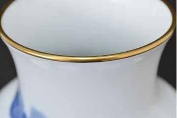大倉陶園　ブルーローズ　金蝕バラ　花瓶2点セット　定価91,800円(花器、フラワーベース)(R-047188)