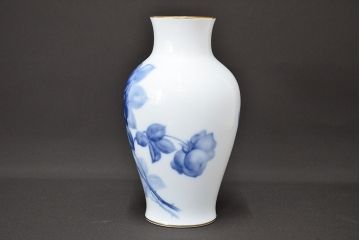大倉陶園　ブルーローズ　金蝕バラ　花瓶2点セット　定価91,800円(花器、フラワーベース)(R-047188)