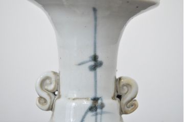 江戸期　古伊万里　染付　二耳花瓶(花入、花器)(R-047195)