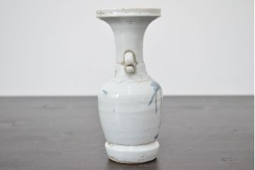 江戸期　古伊万里　染付　二耳花瓶(花入、花器)(R-047195)