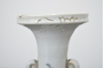 江戸期　古伊万里　染付　二耳花瓶(花入、花器)(R-047195)