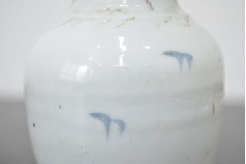 江戸期　古伊万里　染付　二耳花瓶(花入、花器)(R-047195)