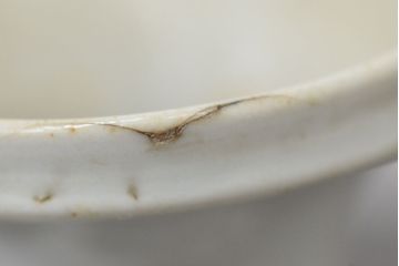 江戸期　古伊万里　染付　二耳花瓶(花入、花器)(R-047195)