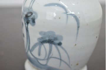 江戸期　古伊万里　染付　二耳花瓶(花入、花器)(R-047195)