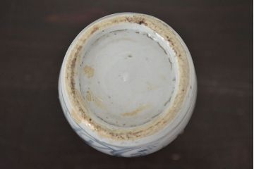 江戸期　古伊万里　染付　二耳花瓶(花入、花器)(R-047195)