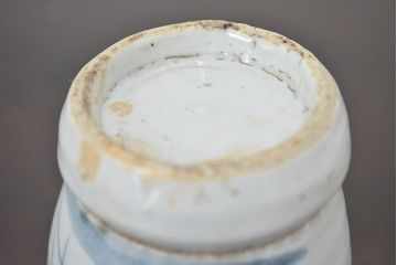 江戸期　古伊万里　染付　二耳花瓶(花入、花器)(R-047195)