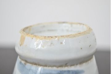 江戸期　古伊万里　染付　二耳花瓶(花入、花器)(R-047195)