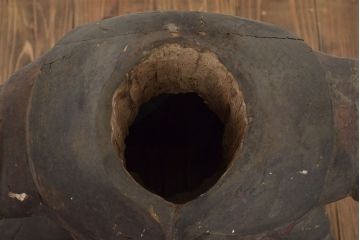 古い　木彫鬼(置物、彩色、彫刻、仏教美術)(R-047196)