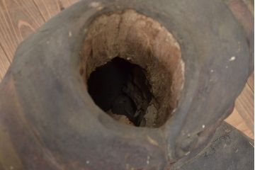 古い　木彫鬼(置物、彩色、彫刻、仏教美術)(R-047196)