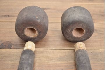 古い　木彫鬼(置物、彩色、彫刻、仏教美術)(R-047196)