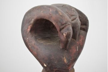 古い　木彫鬼(置物、彩色、彫刻、仏教美術)(R-047196)