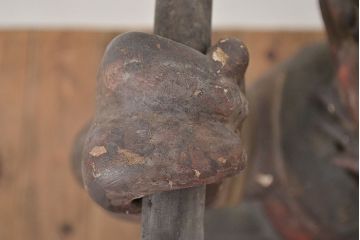 古い　木彫鬼(置物、彩色、彫刻、仏教美術)(R-047196)