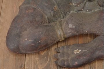 古い　木彫鬼(置物、彩色、彫刻、仏教美術)(R-047196)