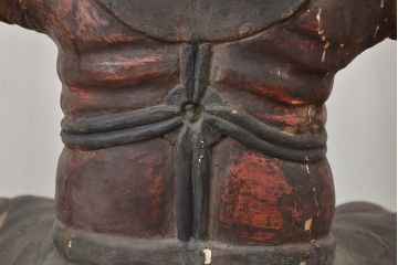 古い　木彫鬼(置物、彩色、彫刻、仏教美術)(R-047196)