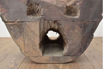 古い　木彫鬼(置物、彩色、彫刻、仏教美術)(R-047196)