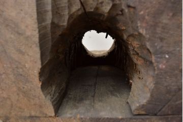 古い　木彫鬼(置物、彩色、彫刻、仏教美術)(R-047196)