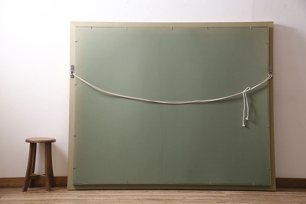 2001年 樋口善造作 岩城の町 油絵 100号程(油彩、額装)(R-047197)