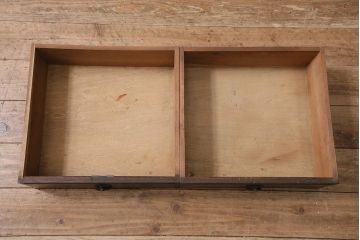 和製アンティーク　大正ロマン薫る結霜ガラスがおしゃれな本箱(ブックケース、収納棚、戸棚)(R-047198)