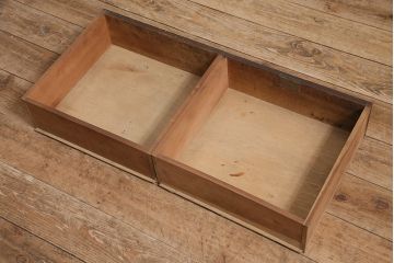 和製アンティーク　大正ロマン薫る結霜ガラスがおしゃれな本箱(ブックケース、収納棚、戸棚)(R-047198)