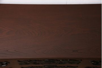中古　伝統工芸　岩谷堂箪笥　天板リメイク・極厚手栗無垢材　ダイナミックな木目と豪華な金具が魅力の衣装タンス(和タンス、引き出し、チェスト、テレビ台)(R-047199)