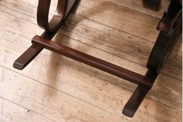 ヴィンテージ　オールドマルニ　maruni(マルニ木工)　絶版品　希少!曲木の脚がお洒落なロッキングチェア(アームチェア、揺り椅子、ビンテージ)(R-047203)
