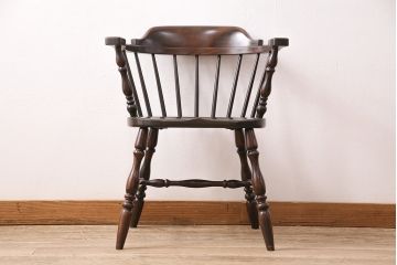 ヴィンテージ　松本民芸家具　座り心地の良さが魅力の#91型キャプテンチェア(アームチェア、椅子、ビンテージ)(R-047206)