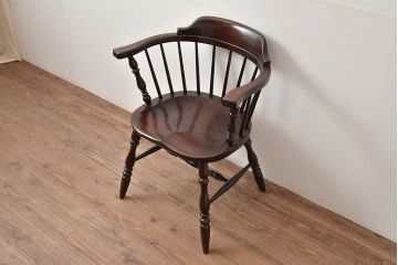 ヴィンテージ　松本民芸家具　座り心地の良さが魅力の#91型キャプテンチェア(アームチェア、椅子、ビンテージ)(R-047220)