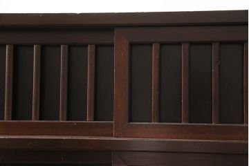 中古　赤みがかった木肌が上品な民芸家具の戸棚(茶棚、水屋箪笥、松本民芸家具)(R-047238)
