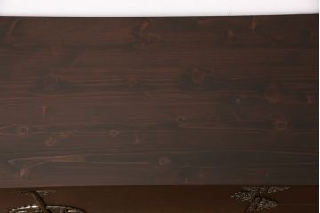 中古　民芸家具　衣装盆付き　濃い色合いの木肌に優美な牡丹金具が映える箪笥サイドボード(着物箪笥、和タンス、引き出し)(R-047245)