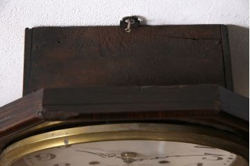アンティーク時計 電池式　針のデザインがお洒落な八角柱時計(掛け時計)(R-047249)