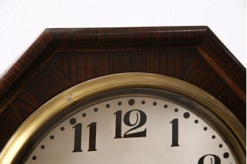アンティーク時計 電池式　針のデザインがお洒落な八角柱時計(掛け時計)(R-047249)