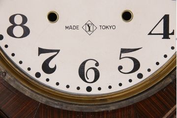 アンティーク時計 電池式　針のデザインがお洒落な八角柱時計(掛け時計)(R-047249)