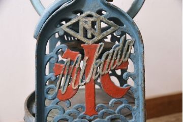 ジャンク品 アンティーク雑貨 帝農社製 T.N.ICE PLANER ミカド式 レトロで凝ったデザインが魅力的な手動式かき氷機(氷削機、手回し、ディスプレイ)(R-047251)