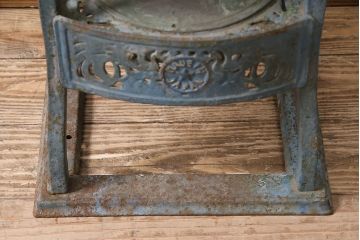 ジャンク品　アンティーク雑貨　帝農社製　T.N.ICE PLANER　ミカド式　レトロで凝ったデザインが魅力的な手動式かき氷機(氷削機、手回し、ディスプレイ)(R-047251)