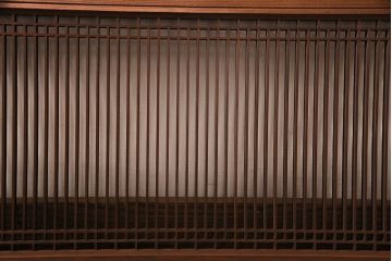 アンティーク建具　細い桟が上品な雰囲気の欄間(明かり取り、明り取り)(R-047257)