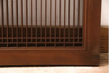 アンティーク建具　細い桟が上品な雰囲気の欄間(明かり取り、明り取り)(R-047257)