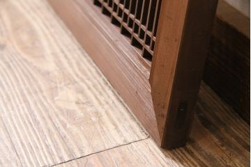 アンティーク建具　細い桟が上品な雰囲気の欄間(明かり取り、明り取り)(R-047257)