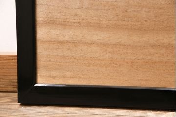 アンティーク建具　昭和レトロ　透かし彫り　鶴の図　漆塗りが上品な雰囲気を演出してくれる欄間(明かり取り、明り取り)(R-047259)