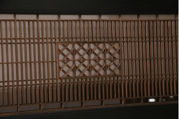 アンティーク建具 組子がお洒落な雰囲気を高めてくれる筬欄間(オサランマ、明り取り、建具)(R-047260)