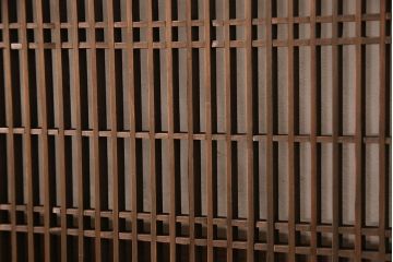 アンティーク建具 組子がお洒落な雰囲気を高めてくれる筬欄間(オサランマ、明り取り、建具)(R-047260)