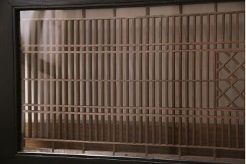 アンティーク建具 組子がお洒落な雰囲気を高めてくれる筬欄間(オサランマ、明り取り、建具)(R-047260)