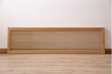 アンティーク建具　シンプルでモダンな意匠の筬欄間(オサランマ、明り取り、建具)(R-047262)