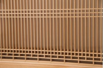 アンティーク建具　シンプルでモダンな意匠の筬欄間(オサランマ、明り取り、建具)(R-047262)