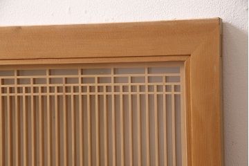 アンティーク建具　シンプルでモダンな意匠の筬欄間(オサランマ、明り取り、建具)(R-047262)