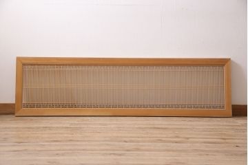 アンティーク建具　シンプルでモダンな意匠の筬欄間(オサランマ、明り取り、建具)(R-047262)