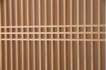 アンティーク建具　シンプルでモダンな意匠の筬欄間(オサランマ、明り取り、建具)(R-047262)