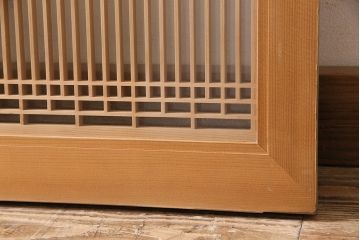 アンティーク建具　シンプルでモダンな意匠の筬欄間(オサランマ、明り取り、建具)(R-047262)
